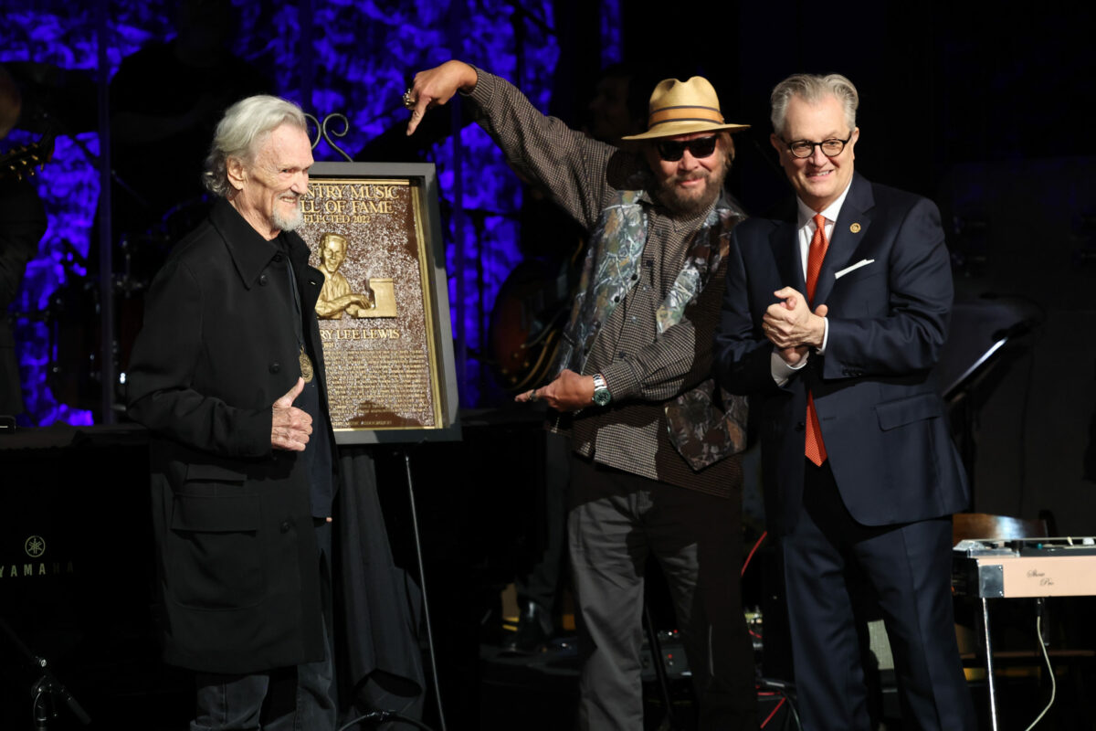 Jerry Lee Lewis, Keith Whitley and Joe Galante enter the Country Music Hall of Fame