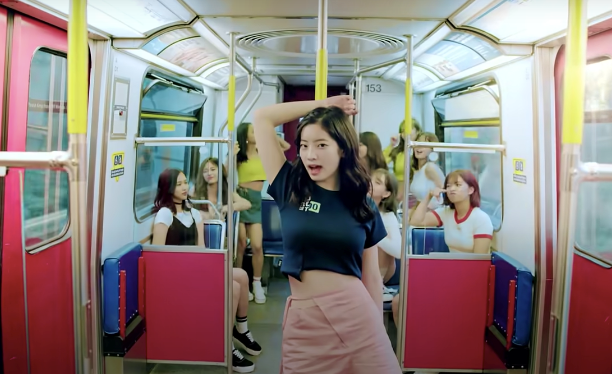 K-Pop group Twice shot a music video in a Vancouver SkyTrain