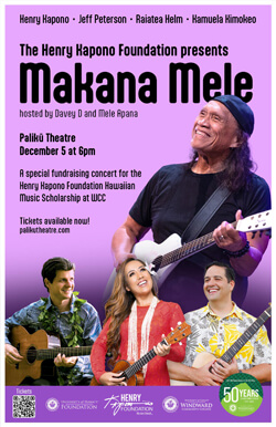 Kapono, Hawaiian music icons fundraise for music scholarships at Windward CC